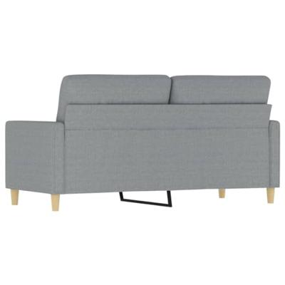 Tweezitsbank 140 cm stof lichtgrijs