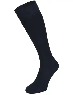 Boru Bamboo - kniekousen bamboe - Hoge naadloze dames en heren sokken - 42 - Blauw - 42