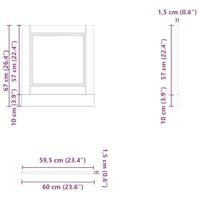 Vaatwaspaneel Porto 60x1,5x67 cm bewerkt hout oud houtkleurig - thumbnail