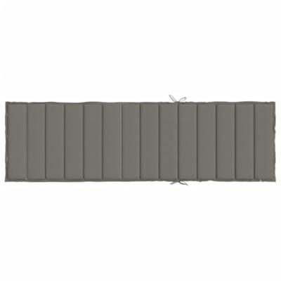 VidaXL Ligbedkussen 200x50x4 cm stof gemêleerd donkergrijs