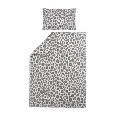 Meyco katoenen leidkant dekbedovertrek + kussensloop Panter neutral (dekbedovertrek 120x150 cm)
