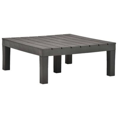 vidaXL Tuintafel 78x78x31 cm kunststof antraciet