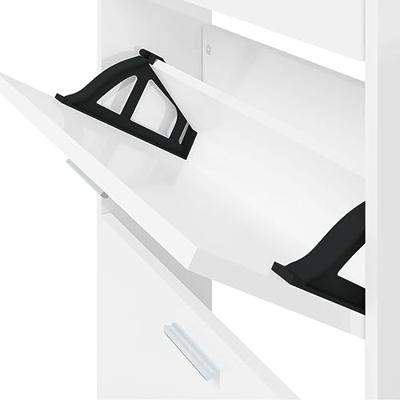 VidaXL Schoenenkast 59x17x169 cm bewerkt hout hoogglans wit VidaXL Schoenenkast 59x17x169 cm bewerkt hout hoogglans wit