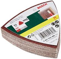Bosch Accessories 2607019488 Deltaschuurpapier Met klittenband, Geperforeerd Korrelgrootte (num) 60 Hoekmaat 93 mm 25 stuk(s) - thumbnail