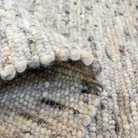 Tapeso Wollen vloerkleed handweef Ylva - grijs - 90x160 cm - thumbnail