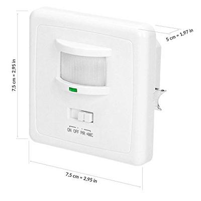 Orno Bewegingsmelder inbouw wand wit - Geluidsdetectie - 3900339