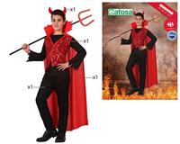 Kostuums voor Kinderen Th3 Party Multicolour Demon (4 Onderdelen) - Maat: 10-12 Jaar - Maat: 10-12 Jaar - thumbnail