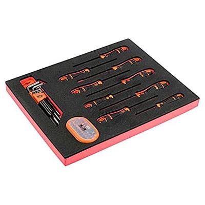 Bahco Foaminlay Fit&Go 2/3 met schroevendraaiers | BahcoFit | gleuf | Phillips en Pozidriv | inbussleutels en bits - 49-delig - FF1F1008