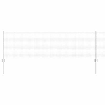 VidaXL Hek met paal zilver 0,6 x 10 m staal