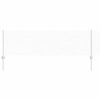 VidaXL Hek met paal zilver 0,6 x 10 m staal - thumbnail