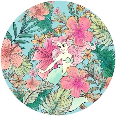 Komar Dots; Komar Home Behangcirkel Disney Princess - Ariel - Ocean Flowers - DD1-001