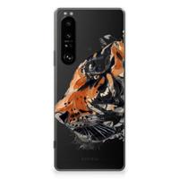Smartphone hoesje Sony Xperia 1 III Watercolor Tiger - thumbnail