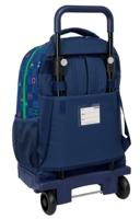 Schoolrugzak met Wielen Benetton Damero Marineblauw 33 x 45 x 22 cm - thumbnail