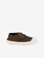 Katoenen tennisschoenen voor kinderen met vetersluiting BENSIMON® kaki - thumbnail