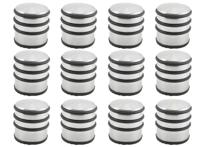 12x GS deurstopper - Ø7,5 x 8 cm - 1 kg - RVS - thumbnail