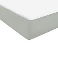 Boxspring met matras fluweel lichtgrijs 140x210 cm - thumbnail