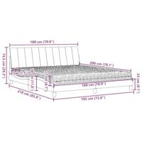 Bed met matras "Hanko" stof taupe 180x200 cm - thumbnail