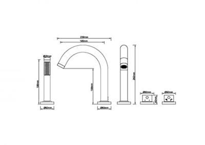 Saqu Shine badmengkraan 6x23,9x26,2cm messing geborsteld Saqu Shine badmengkraan 6x23,9x26,2cm messing geborsteld
