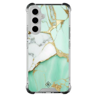 Samsung Galaxy A54 shockproof hoesje - Marmer mintgroen Samsung Galaxy A54 shockproof hoesje - Marmer mintgroen