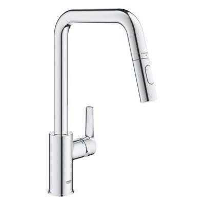 GROHE Start QuickFix Keukenkraan - met uittrekbare handdouche - met dual spray - voorsprong 22.1cm - chroom 30631000 GROHE Start QuickFix Keukenkraan - met uittrekbare handdouche - met dual spray - voorsprong 22.1cm - chroom 30631000