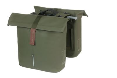 Basil B.V. Dubbele fietstas basil city mik 28-32 liter 12 x 30 x 33 cm - moss green