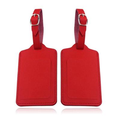 Set van 2 Bagagelabels met Riem - Rood