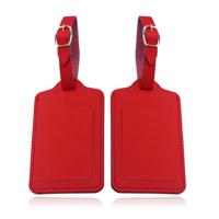 Set van 2 Bagagelabels met Riem - Rood - thumbnail
