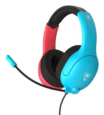 Bedrade gamingheadset - TURTLE BEACH - TBS-8002-25 - Airlite Fit - Officieel gelicentieerd voor Nintendo Switch - Neonblauw en rood
