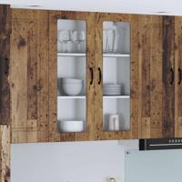 Keukenkast aan de muur Oudhout 80 x 31 x 100 cm Bewerkt hout - thumbnail