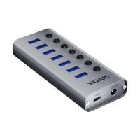 USB-A 3.0 5 Gbps hub met 7-in-1 switch Unitek H1314A01-EU - thumbnail