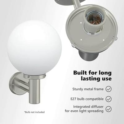VidaXL Buiten wandlamp zilver 28 x 25 x 38 cm