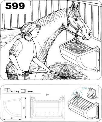 Hay Slow Feeder 140 ltr KS, good for 8 kg Hay