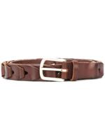 Orciani woven leather belt - Brown - thumbnail