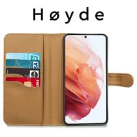 Høyde - Vegan lederen bookcase hoes - 100% Biologisch Afbreekbaar - Samsung Galaxy S21 - Cognac - thumbnail