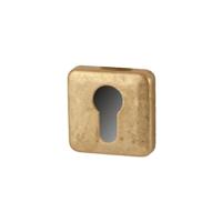 Hardbrass Cilinderrozetten Qbe - messing getrommeld - thumbnail