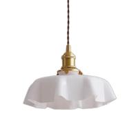 Retro Glazen Bloem Creme Hanglamp - thumbnail