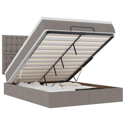 Ottoman bed met matras 140x200cm stof taupe