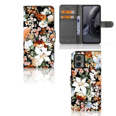 Hoesje voor Motorola Edge 30 Neo Dark Flowers Hoesje voor Motorola Edge 30 Neo Dark Flowers