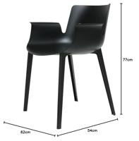 Kartell Piuma stoel Zwart - thumbnail