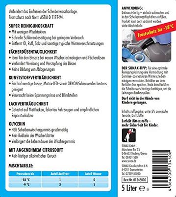 SONAX ruitenvloeistof anti-vries "antifrost & klarsicht" anti-rust and clear view citrus ready to use