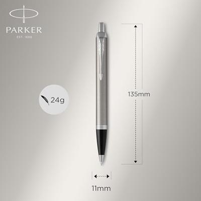 Parker IM vulpen en balpen, duoset, giftbox en etui, zilver