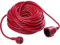 as - Schwabe 60361 PVC Verlengkabel met Schuko/Euro Stekker en Koppeling, IP20, 230 V/16 A, 25 m Kabellengte, Rood - thumbnail