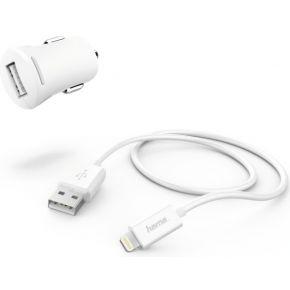 Hama Auto-oplaadset Lightning 12 Watt Wit Hama Auto-oplaadset Lightning 12 Watt Wit