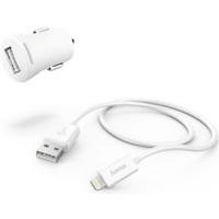Hama Auto-oplaadset Lightning 12 Watt Wit - thumbnail