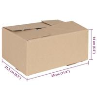 VidaXL Vouwdoos met opslag 50 pcs naturel 30 x 21,5 x 14 cm karton - thumbnail