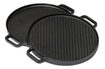 Blackwell Grillplaat BBQ / Bakplaat Gietijzer ø 30 cm - zonder anti-aanbaklaag 2-zijdig
