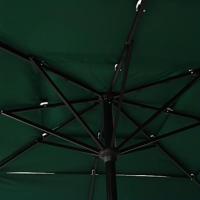 Parasol 3-laags met aluminium paal 2,5x2,5 m groen - thumbnail