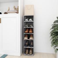 VidaXL Schoenenkast 27,5x27x102 cm bewerkt hout betongrijs - thumbnail