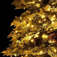 Kerstboom met LED en dennenappels 225 cm PVC en PE groen - thumbnail