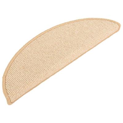 VidaXL Trapmatten 15 st 56x17x3 cm crème halfrond VidaXL Trapmatten 15 st 56x17x3 cm crème halfrond